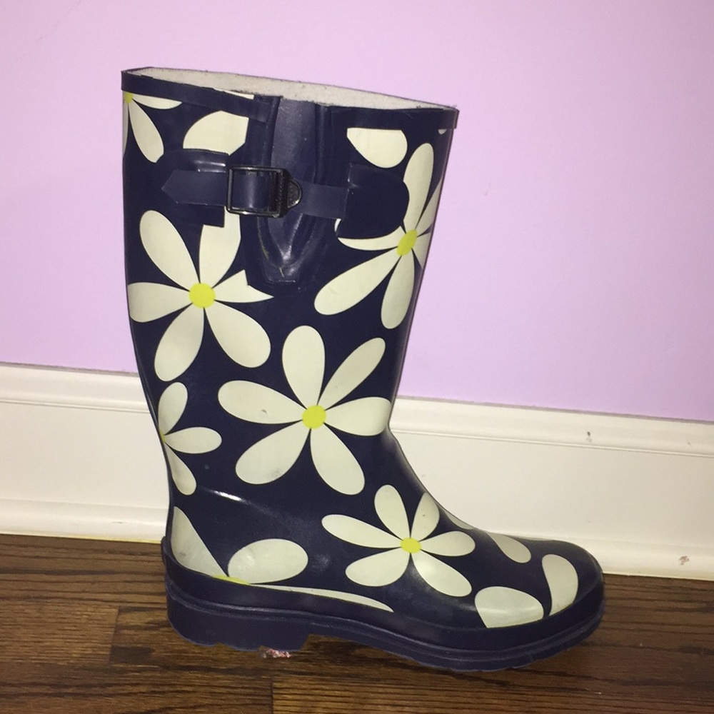 Daisy Navy Rain Boots